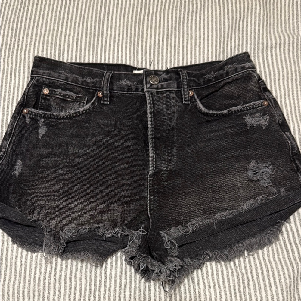 We the free black denim shorts